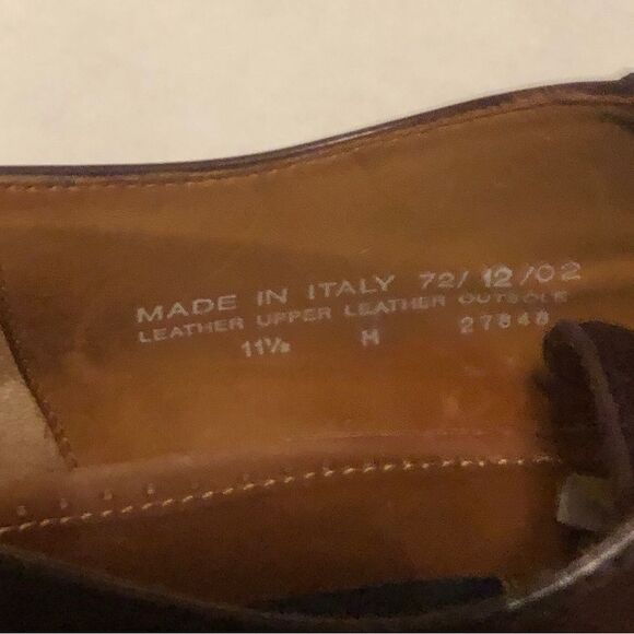 BOSTONIAN Florentine Marco Size 11.5M Leather Toe Caps Oxfords Burgundy main image 7
